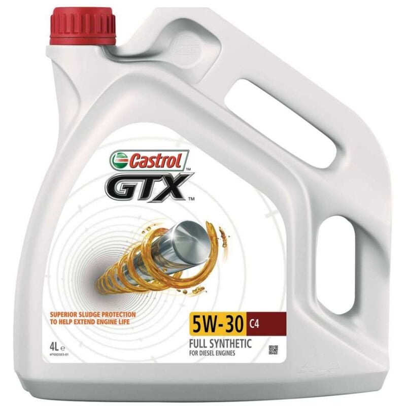 foto del prodotto castrol olio sintetico lubrificante motore auto gtx 5w30 c4 4l oil