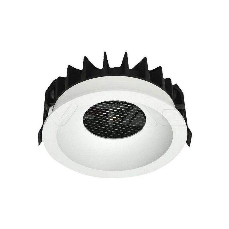 foto del prodotto v tac faretto led da incasso 18w 3000 4000 6400k bianco nero 23674