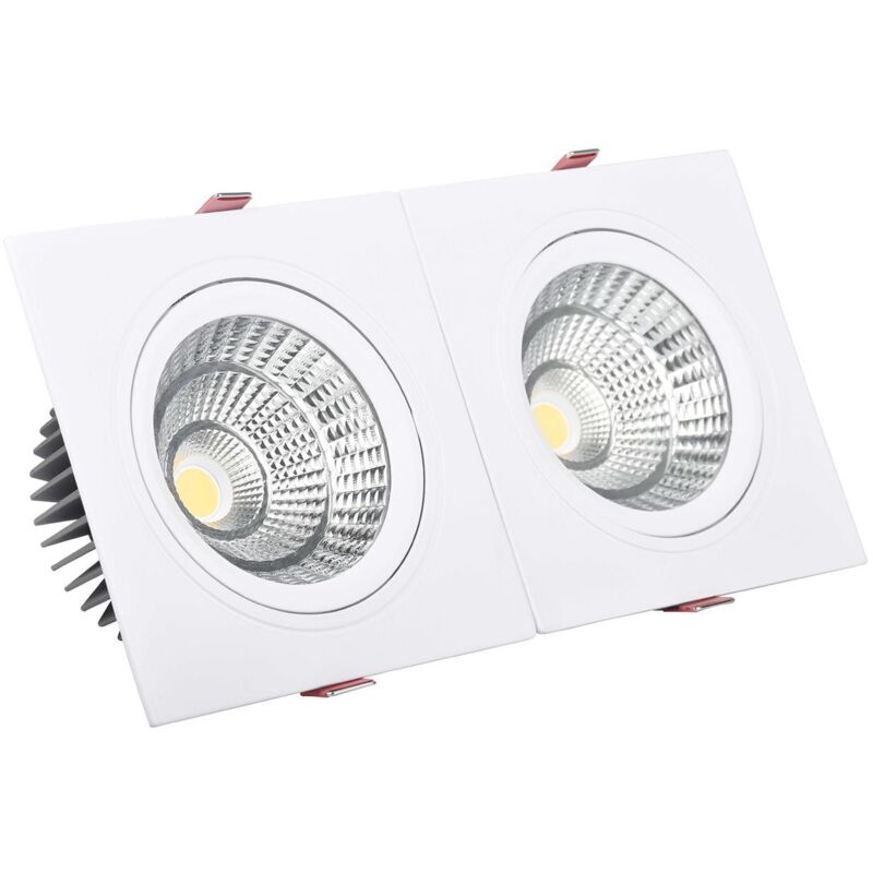 foto del prodotto ledkia faretto downlight led 30w rettangolare madison foro 260x120 mm bianco naturale 4000k
