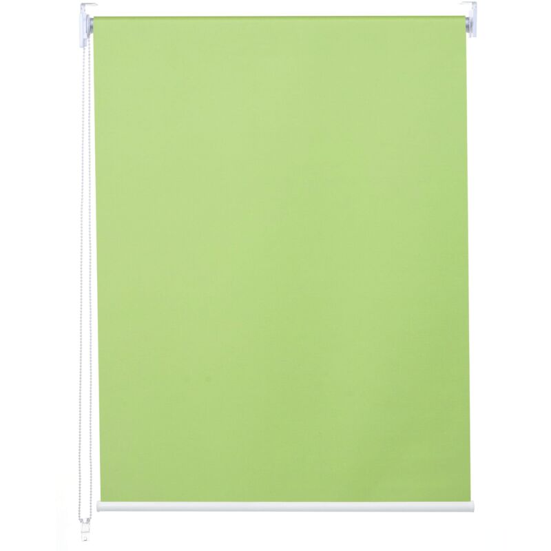 foto del prodotto tenda a rullo oscurante per finestra protezione solare con tirante laterale 40x160 cm verde chiaro opaco 040004417