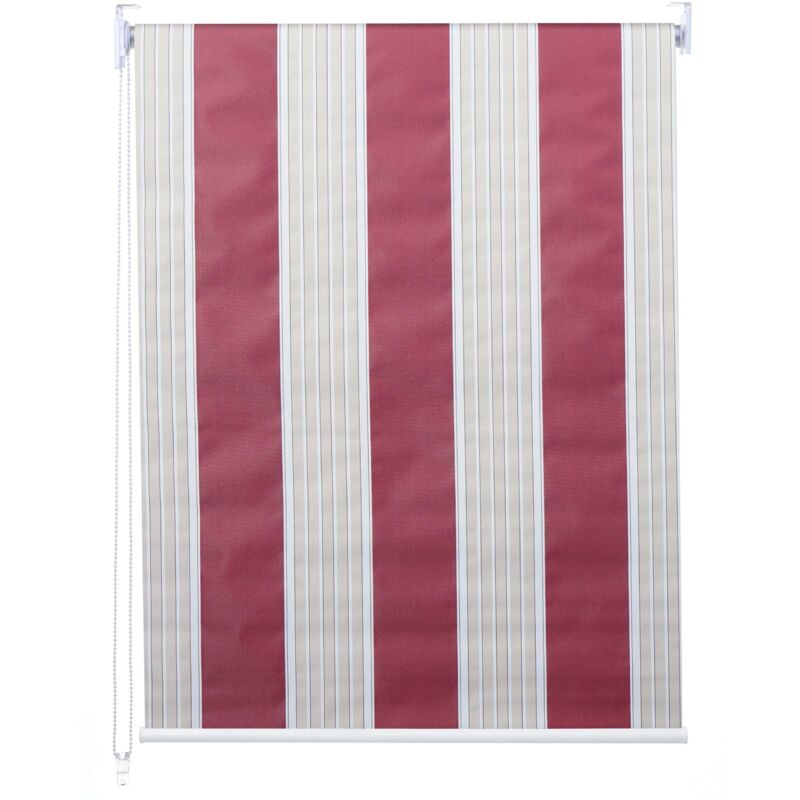 foto del prodotto tenda a rullo oscurante per finestra protezione solare tenda a tirante laterale 90x160 cm bianco opaco rosso beige 040004564