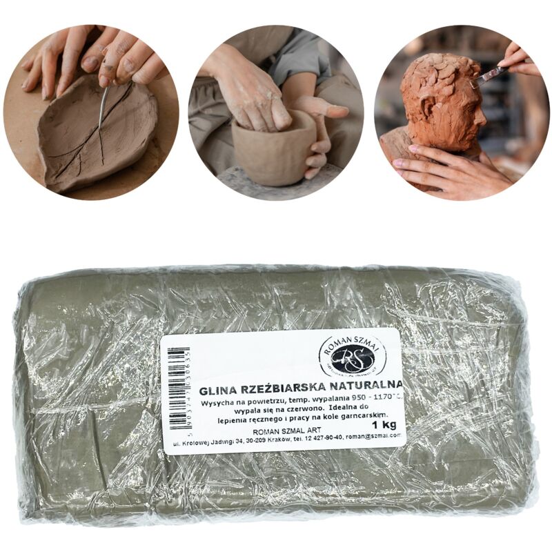 foto del prodotto argilla naturale per modellare la scultura romana szmal 1kg