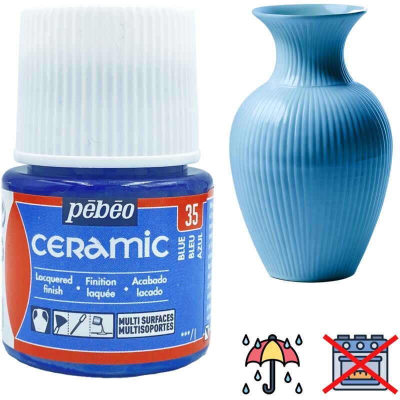 foto del prodotto pittura decorativa ceramica fredda pebeo 35 blu 45ml