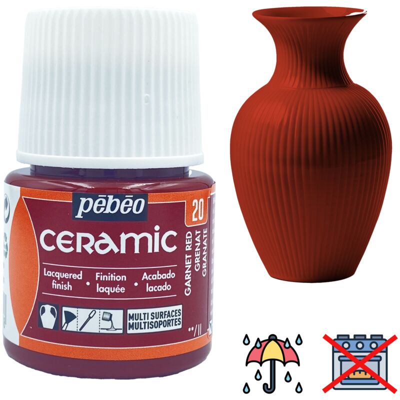 foto del prodotto pittura decorativa ceramica fredda pebeo 20 blu marino rosso 45ml