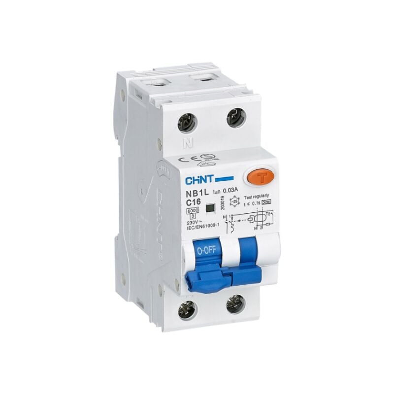 immagine 0 del prodotto chint interruttore magnetotermico differenziale 1p n 16a 300ma 6ka curva c tipo a 203279