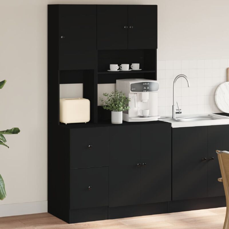 foto del prodotto vidaxl mobile da cucina nero 95x50x180 cm legno multistrato