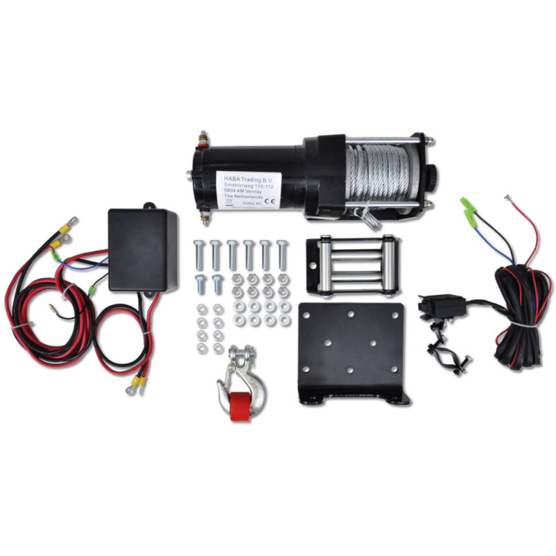 foto del prodotto helloshop26 verricello elettrico 12v 1236kg attrezzi officina garage