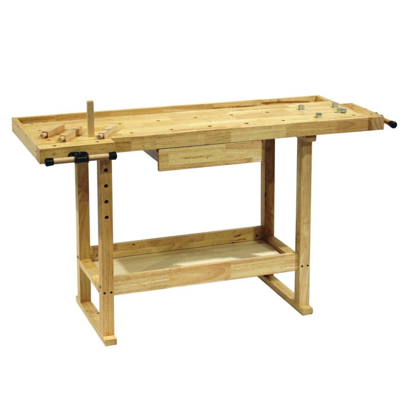 foto del prodotto banco da lavoro per piallare disposizione attrezzi da officina 145 x 86 cm in legno
