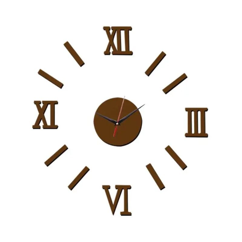 foto del prodotto dpzo orologio adesivo da parete con numeri romani orologio da parete a specchio orologio da parete creativo soggiorno camera da letto sfondo orologio