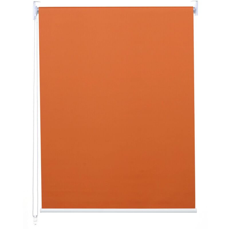 foto del prodotto tenda a rullo oscurante per finestra protezione solare con tirante laterale 70x160 cm arancione opaco 040004449