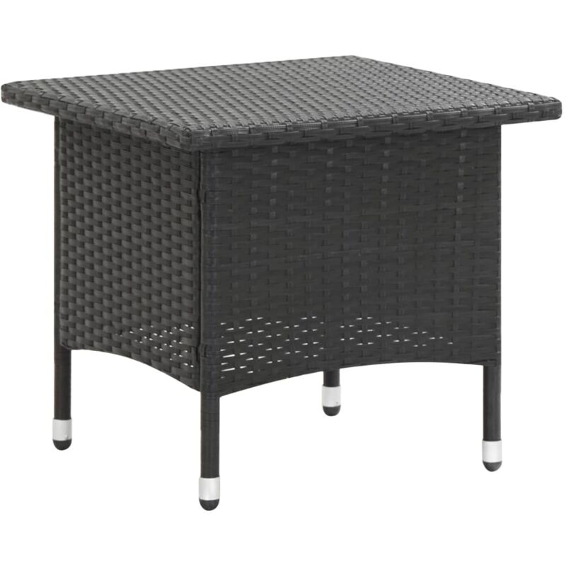 foto del prodotto furniture limited tavolino da t nero 50x50x47 cm in polyrattan