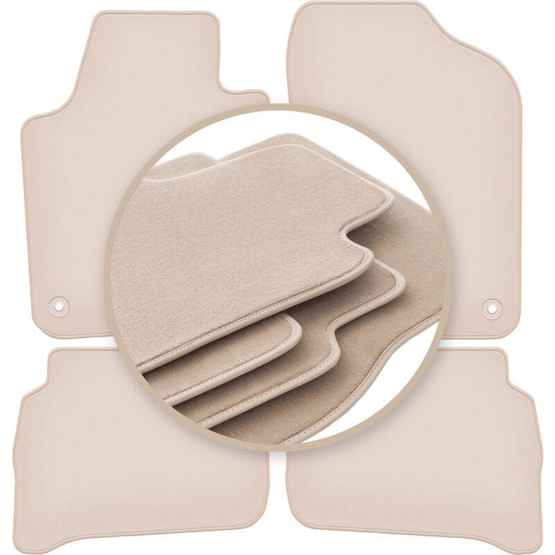 foto del prodotto tappetini beige premium per volkswagen polo v hatchback 2009 2017