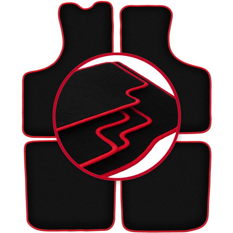 foto del prodotto tappetini auto carlux red per skoda 100s 100l berlina 1969 1977 