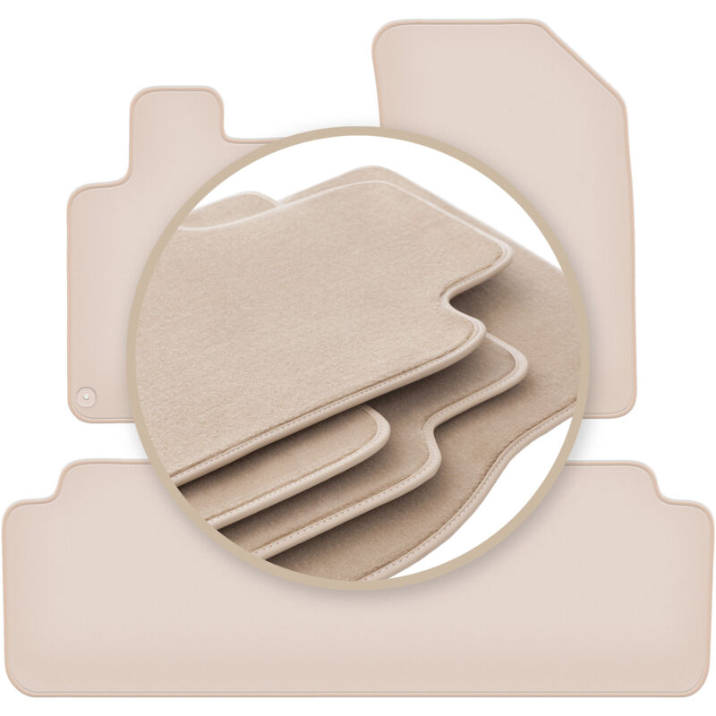 foto del prodotto tappetini beige premium per citroen c5 i station wagon, berlina 2001 2008