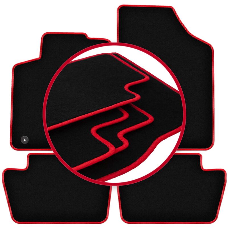 foto del prodotto tappetini auto carlux red per peugeot 307 berlina, station wagon, sw 2001 2009 