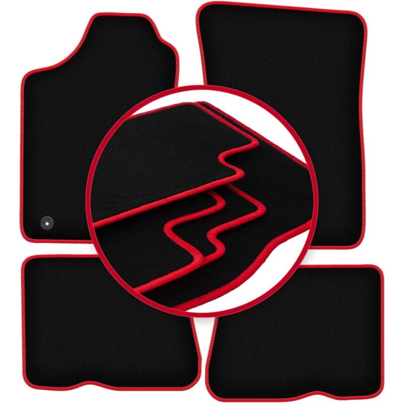 foto del prodotto tappetini auto carlux red per renault 19 cabrio, hatchback, berlina, chamade 1988 1996 
