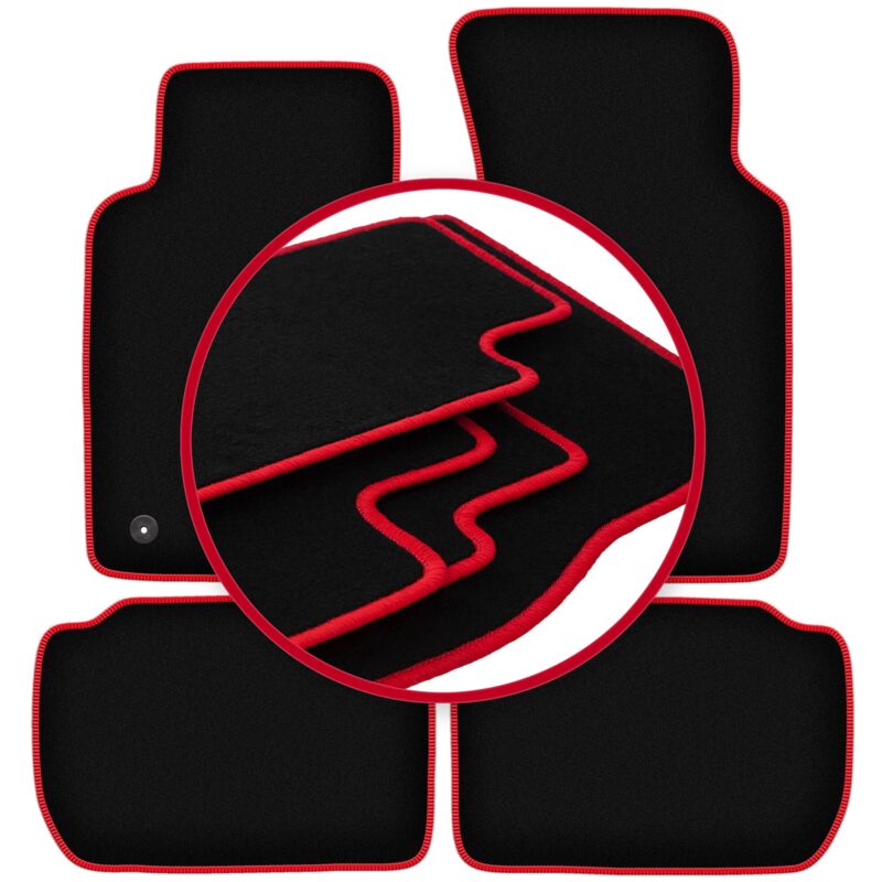 foto del prodotto tappetini auto carlux red per ford sierra station wagon, berlina, liftback 1982 1993 