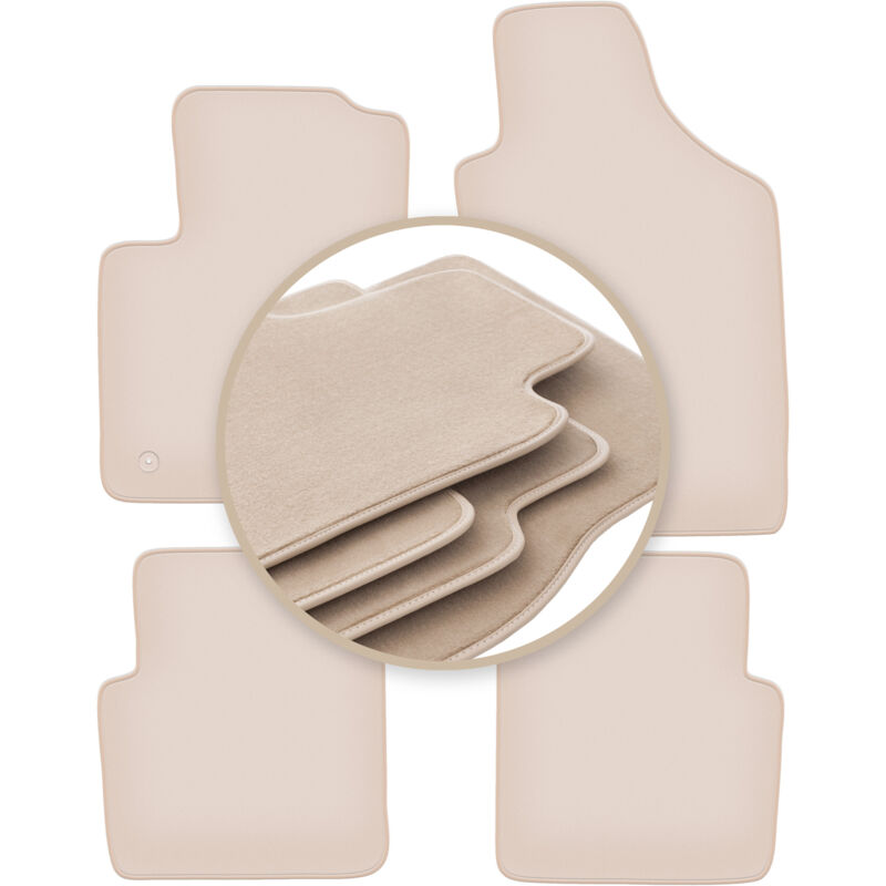foto del prodotto tappetini premium beige per fiat 500 fl hatchback 2013 2019