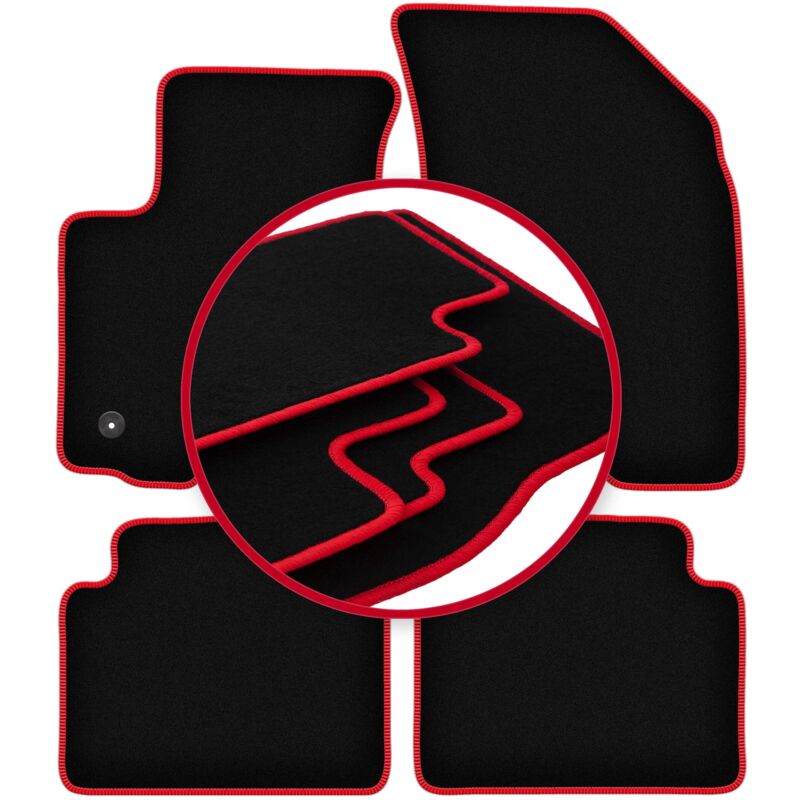 foto del prodotto tappetini auto carlux red per chevrolet aveo i t200 t250 hatchback, berlina 2002 2011 