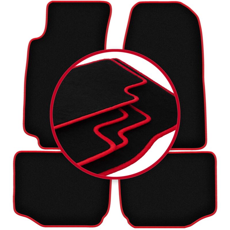 foto del prodotto tappetini auto carlux red per ford granada berlina 1972 1985 