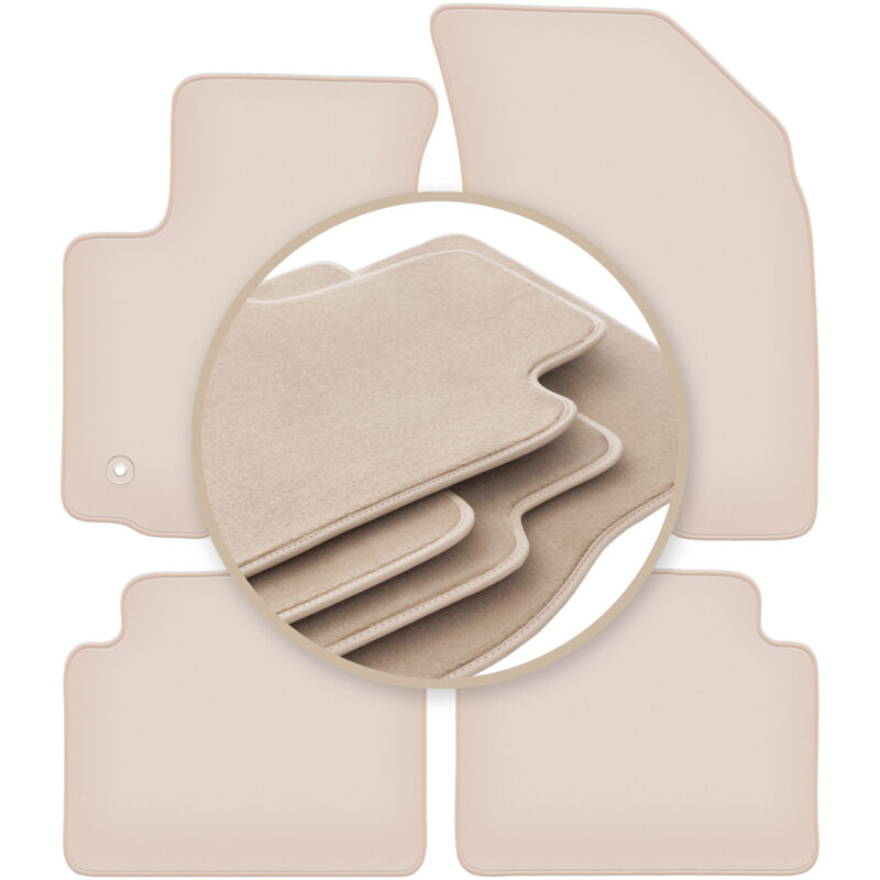 foto del prodotto tappetini beige premium per chevrolet aveo i t200 t250 hatchback, berlina 2002 2011