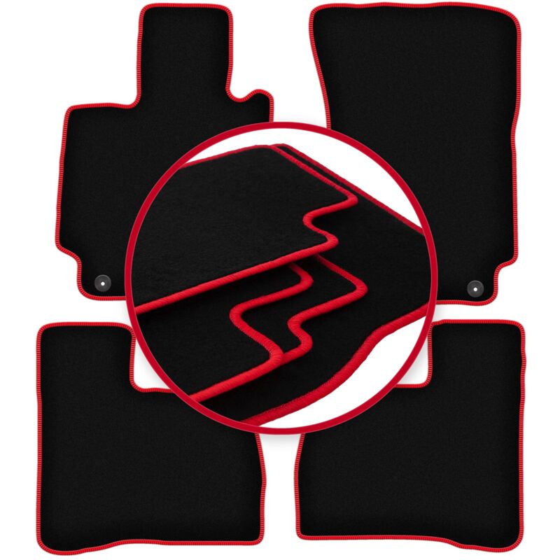 foto del prodotto tappetini auto carlux red per mercedes w221 classe s berlina corta 2005 2013 