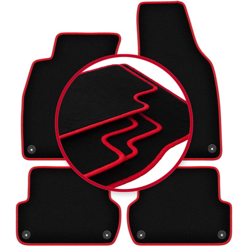 foto del prodotto tappetini auto carlux red per seat exeo berlina, station wagon 2008 2015 
