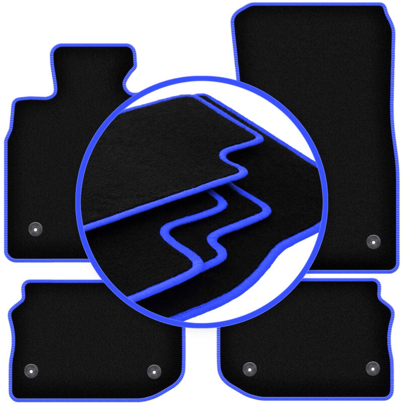 foto del prodotto tappetini auto carlux blue per bmw 5 f11 station wagon touring velcro 2010 2013 