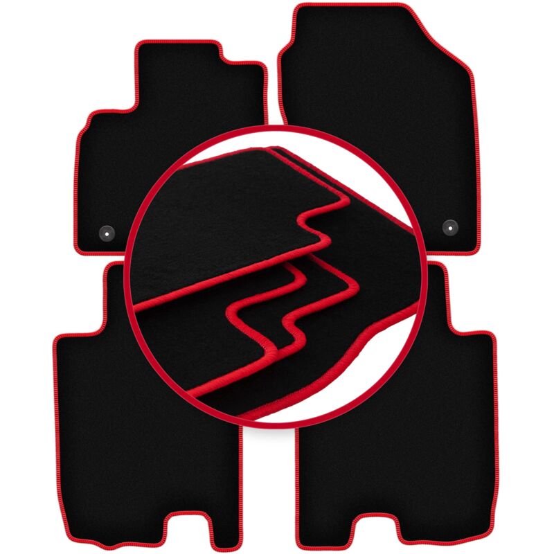 foto del prodotto tappetini auto carlux red per honda city v fl berlina 2011 2013 