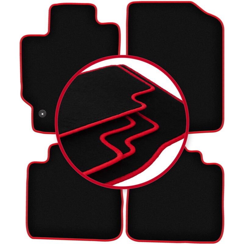 foto del prodotto tappetini auto carlux red per toyota camry vii berlina 2007 2011 