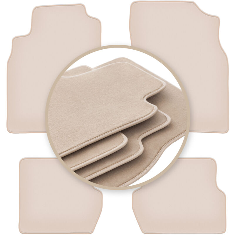 foto del prodotto tappetini beige premium per nissan almera n16 hatchback 2000 2006