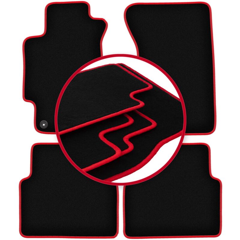 foto del prodotto tappetini auto carlux red per subaru impreza ii gd berlina, station wagon 2000 2007 