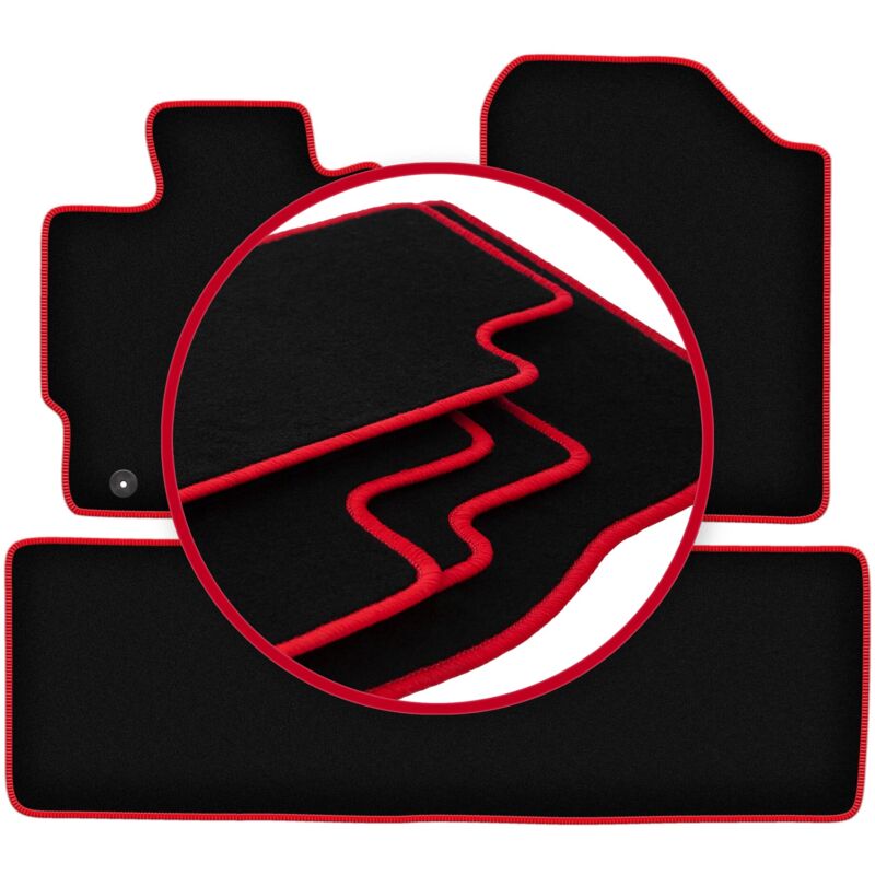 foto del prodotto tappetini auto carlux red per toyota yaris iii benzina 2011 2019 