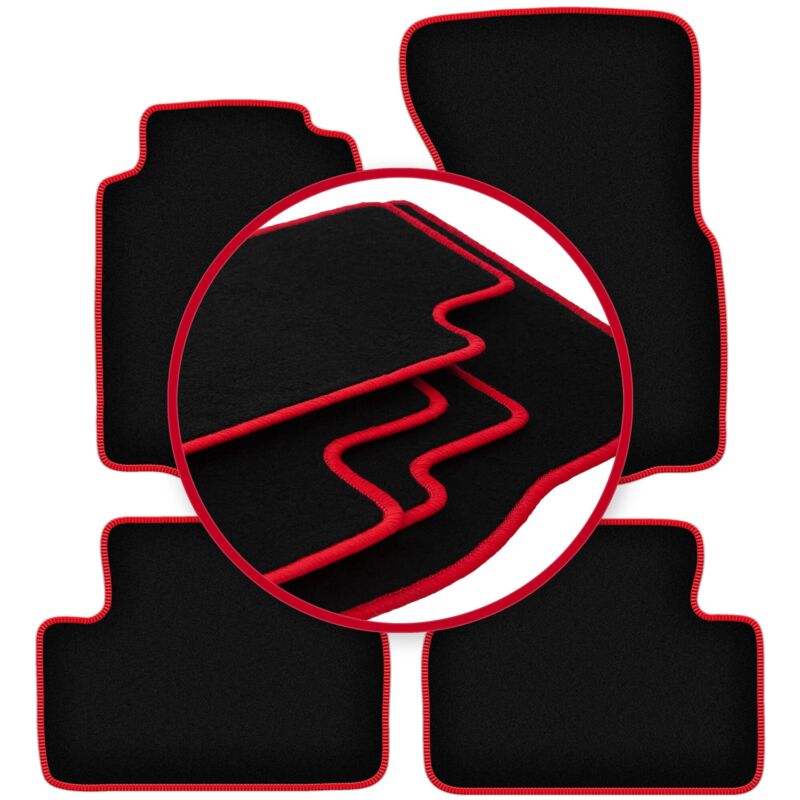 foto del prodotto tappetini auto carlux red per volvo 740 760 berlina, station wagon 1984 1991 