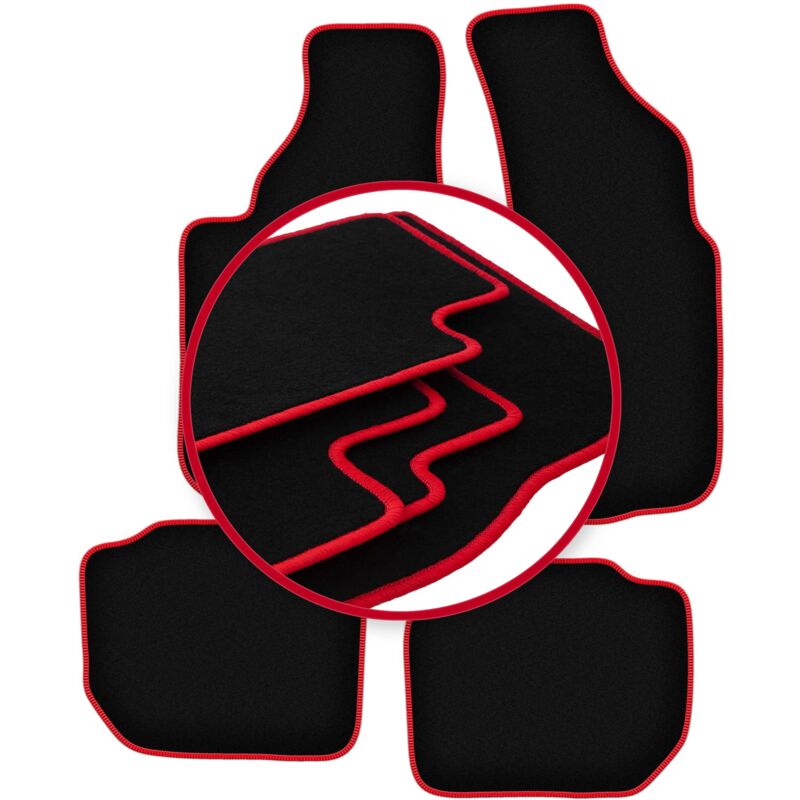 foto del prodotto tappetini auto carlux red per audi v8 berlina 1988 1993 