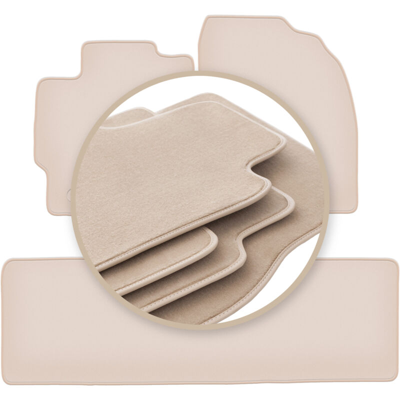 foto del prodotto tappetini beige premium per toyota corolla e16 berlina, hatchback 2013 2019