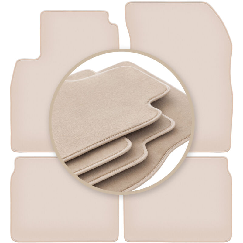 foto del prodotto tappetini beige premium per nissan micra k13 hatchback 2010 2016