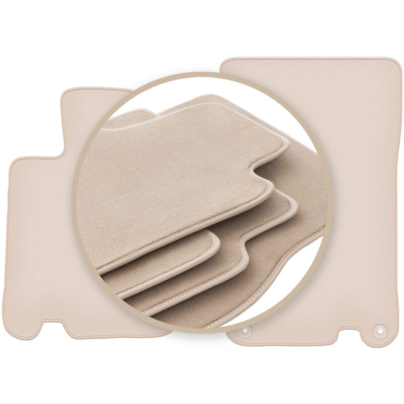 foto del prodotto tappetini beige premium per mercedes sl r230 roadster 2001 2011