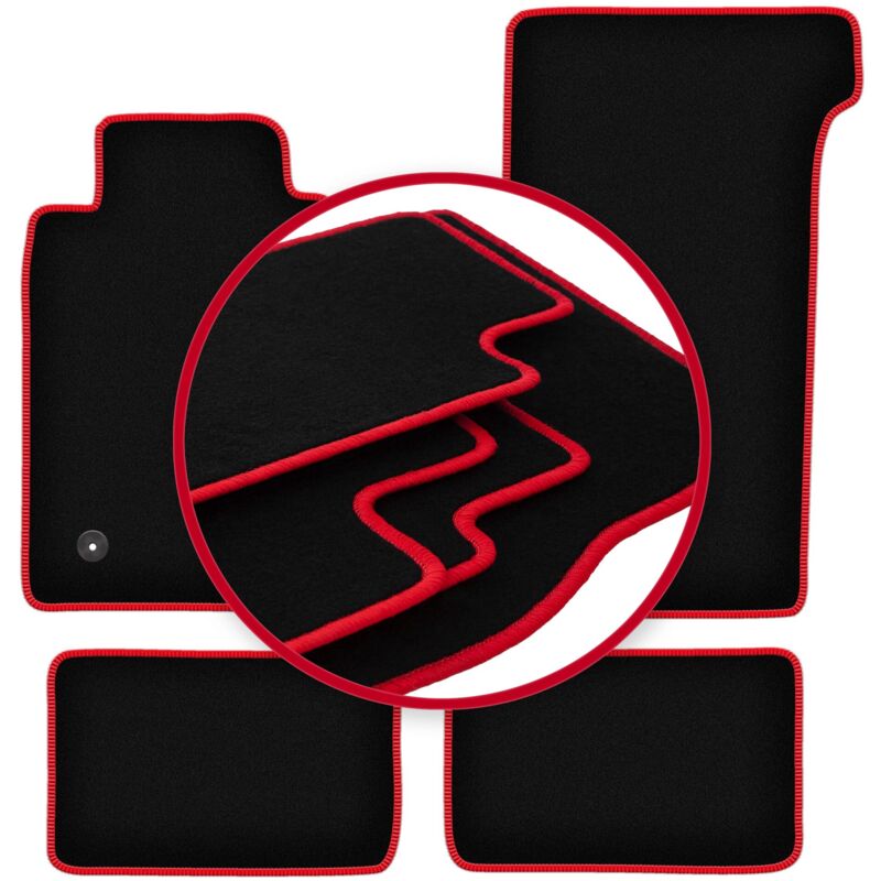foto del prodotto tappetini auto carlux red per mercedes sl r107 senza catalizzatore coup 1971 1989 