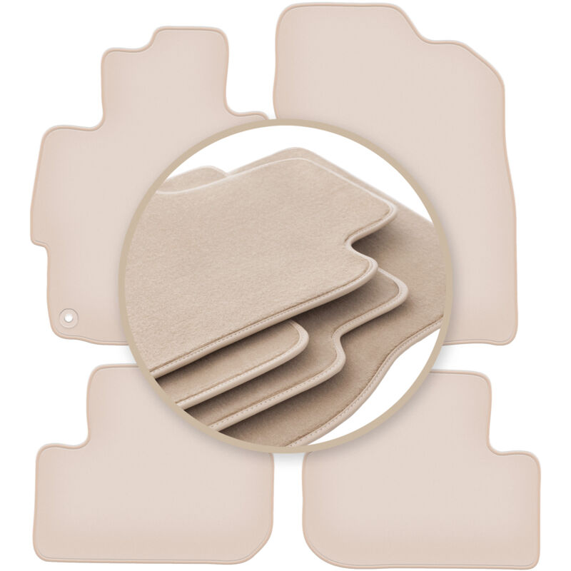 foto del prodotto tappetini beige premium per mitsubishi lancer viii cy berlina, sportback 2007 2016