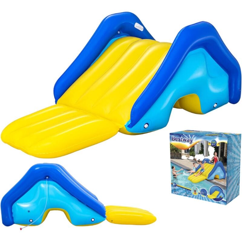 foto del prodotto trade shop traesio scivolo gonfiabile gigante per piscine interrate 247x124x100cm per bambini 52453 