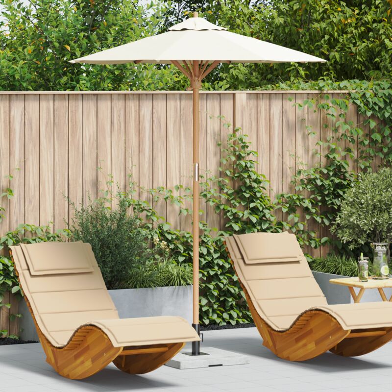 foto del prodotto ombrello da giardino bianco panna 180x230 cm bamb vidaxl