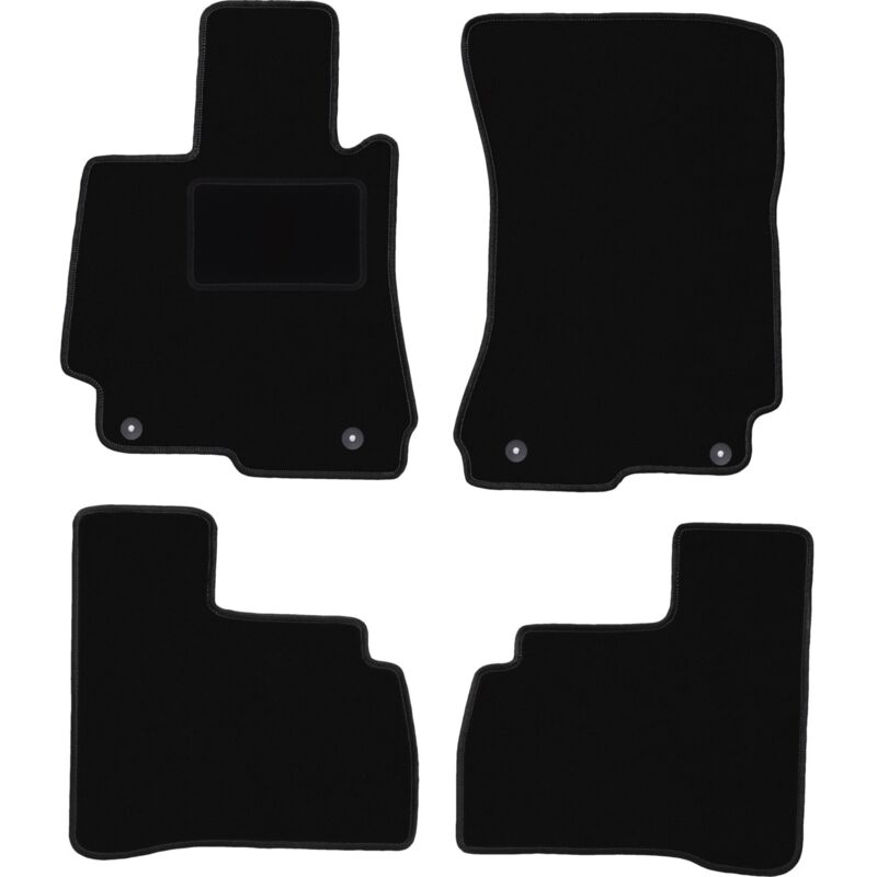 foto del prodotto tappetini in velluto nero per mercedes w221 classe s berlina corta 2005 2013 