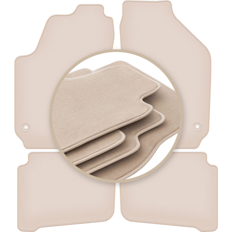 foto del prodotto tappetini beige premium per volkswagen fox hatchback 2005 2011