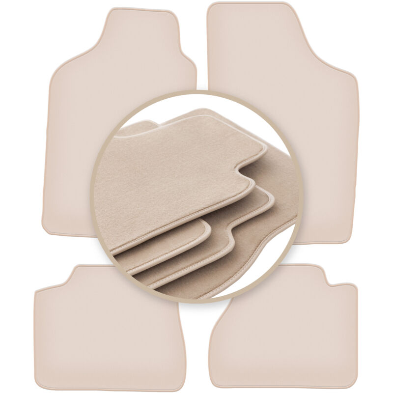 foto del prodotto tappetini beige premium per nissan micra k10 hatchback 1983 1991