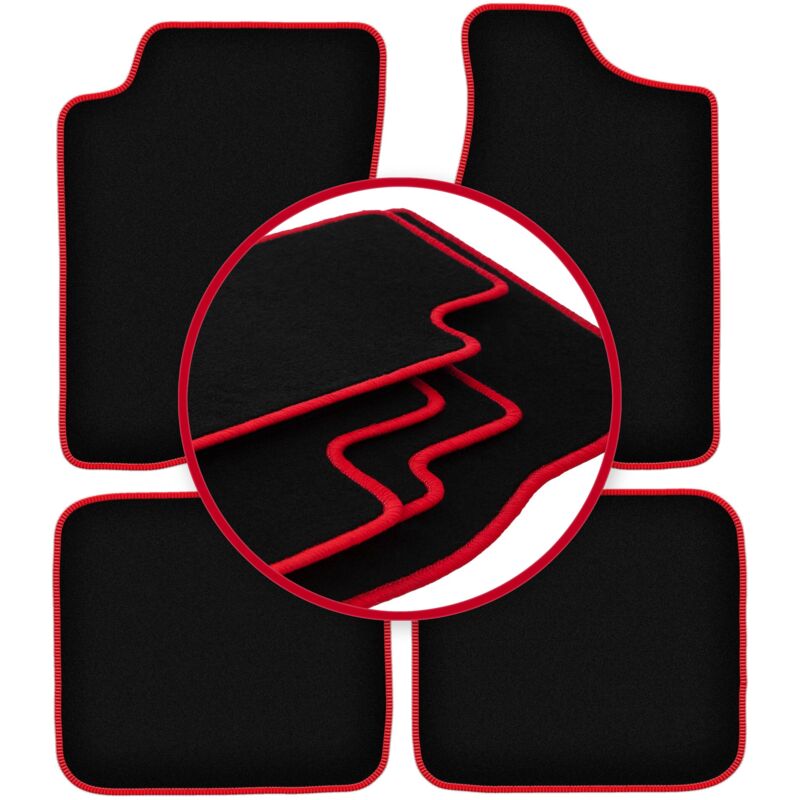 foto del prodotto tappetini auto carlux red per audi 90 b3 berlina 1986 1991 