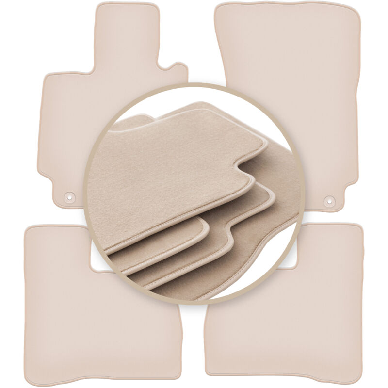 foto del prodotto tappetini beige premium per mercedes w221 classe s berlina corta 2005 2013