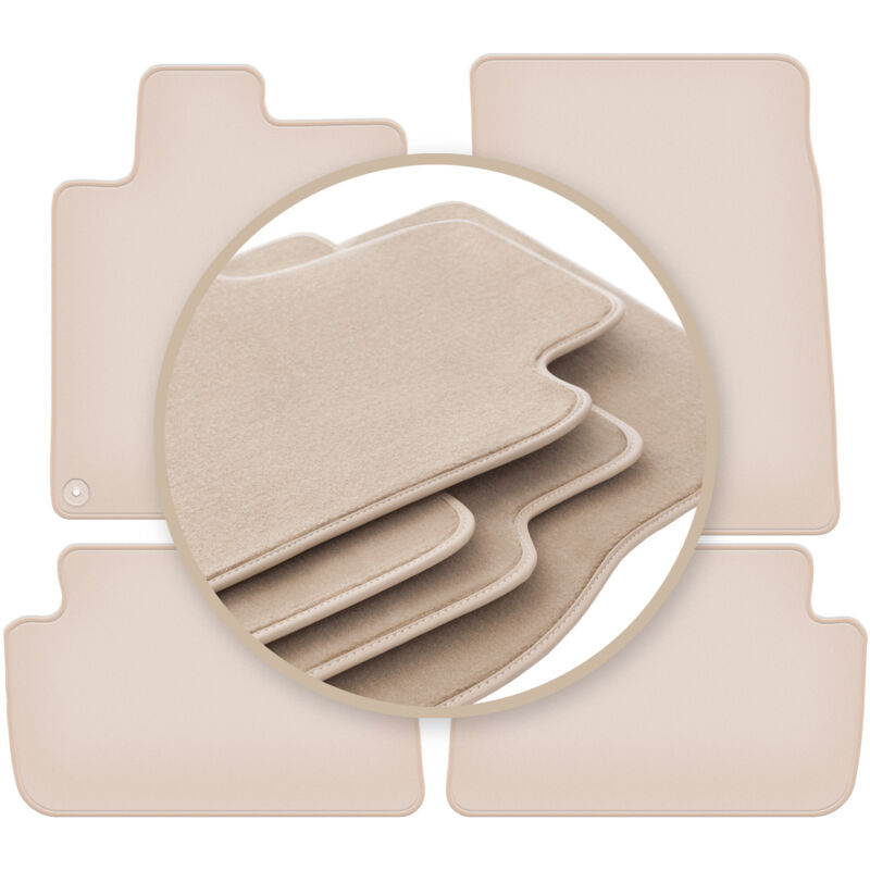 foto del prodotto tappetini beige premium per peugeot 407 coup , berlina, station wagon 2004 2011