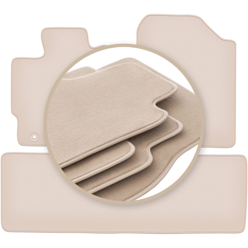 foto del prodotto tappetini premium beige per toyota yaris iii benzina 2011 2019
