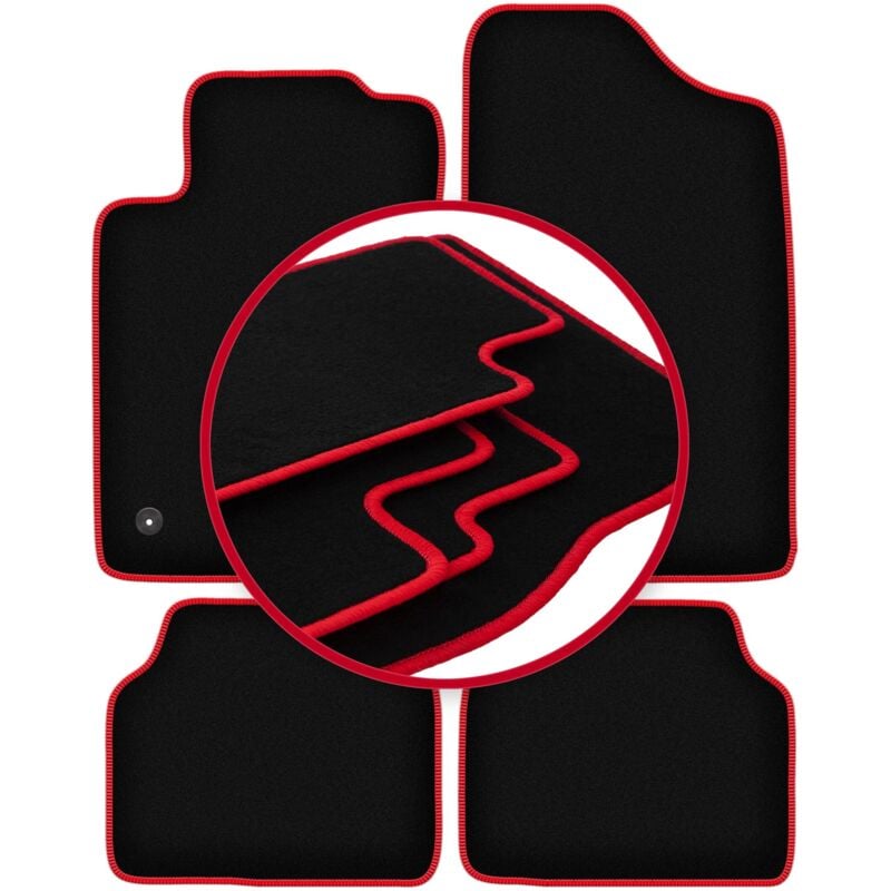 foto del prodotto tappetini auto carlux red per peugeot 405 berlina, station wagon, break 1987 1996 